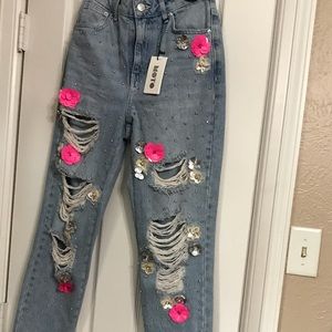 Topshop moto mom jeans